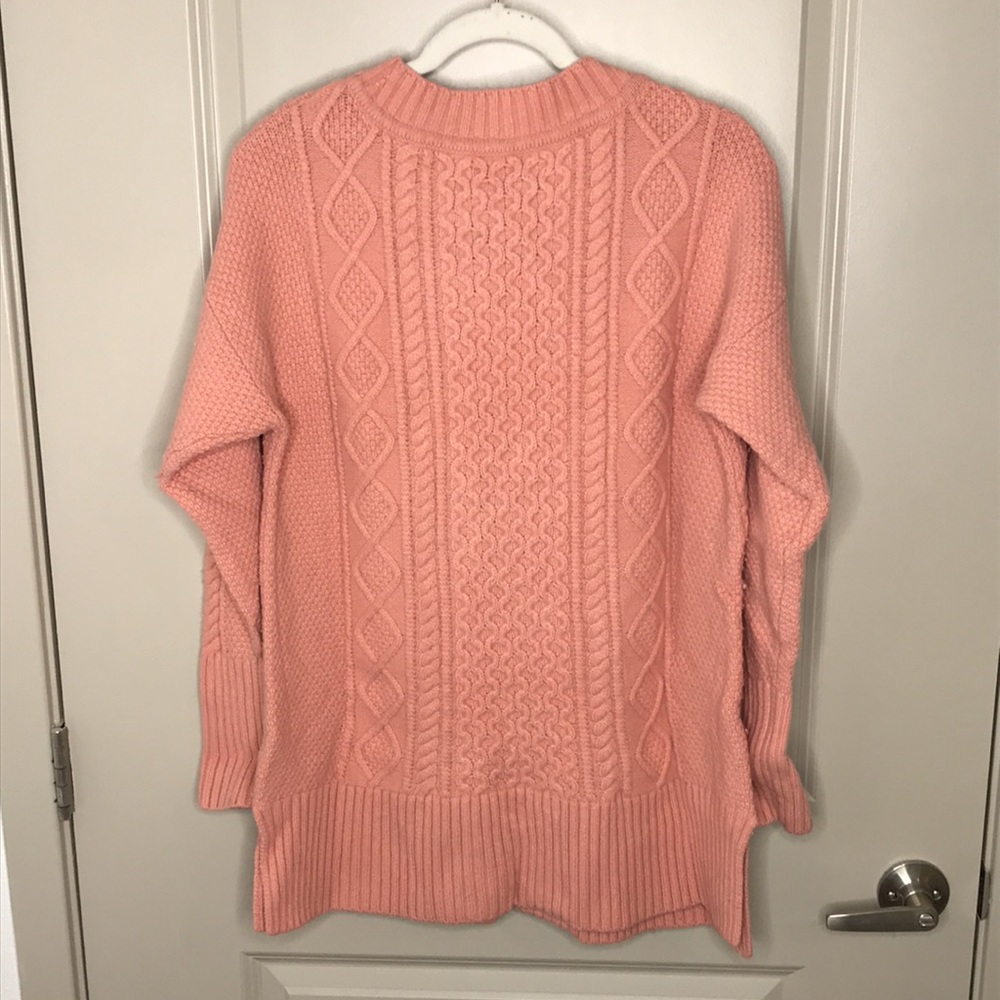 J. Crew Oversized Patchwork Cable-Knit Sweater - image 3